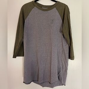 1st Phorm Gray & Army Green Baseball Tee